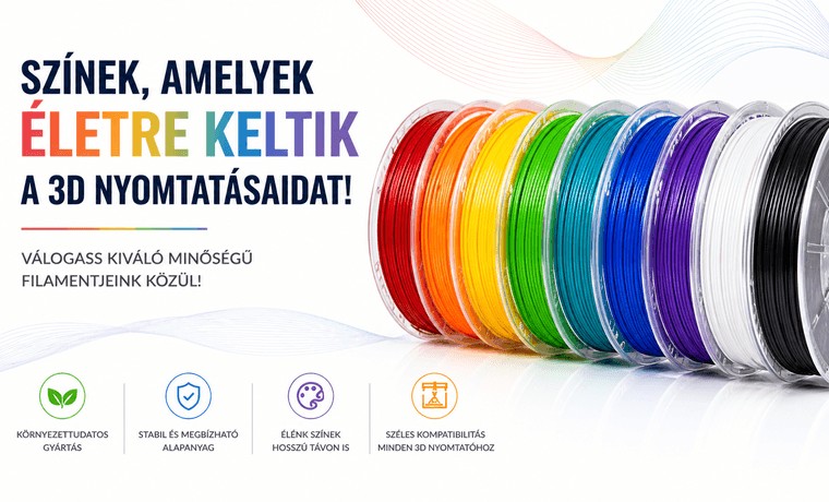Színek, amelyek éltre keltik a 3D nyomtatásaidat