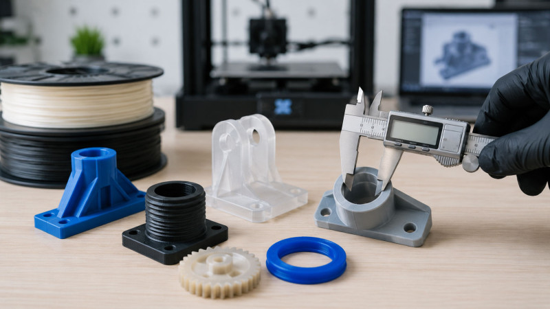 3D nyomtatási tűrések anyagonként | PLA, PETG, TPU, ABS