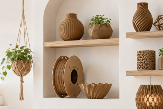 Fa töltésű filamentek bemutatása: Wood PLA, bambusz, parafa és fa hatású 3D nyomtatás