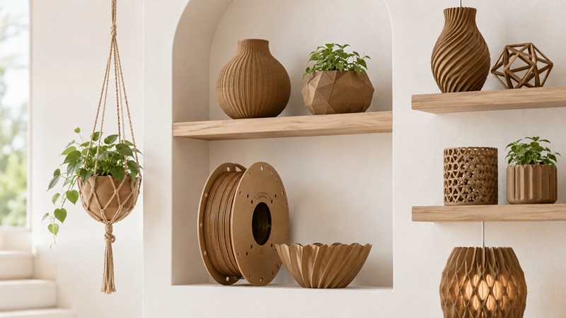 Fa töltésű filamentek bemutatása: Wood PLA, bambusz, parafa és fa hatású 3D nyomtatás