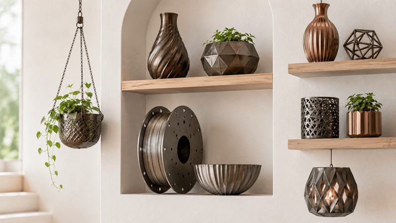 Fém töltésű filamentek bemutatása: bronz, réz, sárgaréz, acél és vas hatású 3D nyomtatás