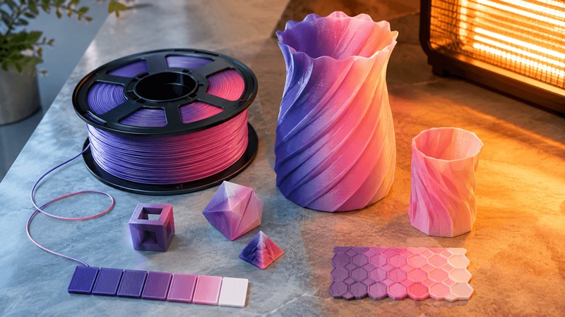 Hőre színváltó filament bemutatása: termokróm 3D nyomtatási anyag