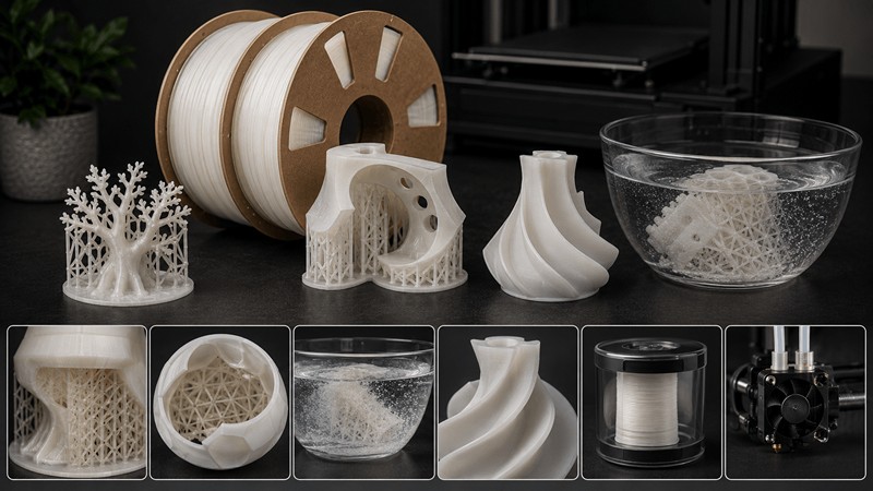 PVA és BVOH oldható támaszanyag bemutatása 3D nyomtatáshoz