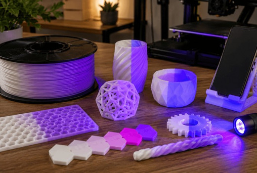 UV-re színváltó filament bemutatása: fotokróm 3D nyomtatási anyag