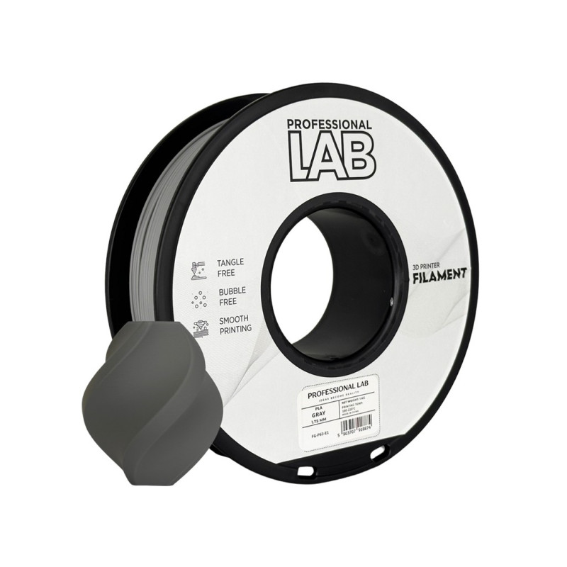 Professional Lab PLA filament, szürke - 1,75 mm / 1 kg